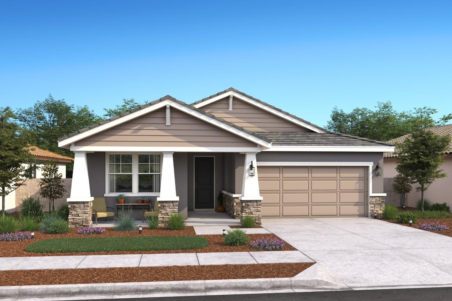 Poitier plan rendering, Craftsman exterior.