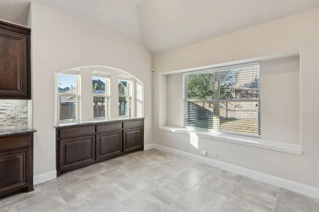 a big room with windows