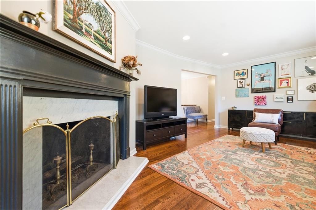 2864 Briarlake Road Northeast Atlanta, GA 30345 - Photo 10 of 77 a living room with furniture and a flat screen tv