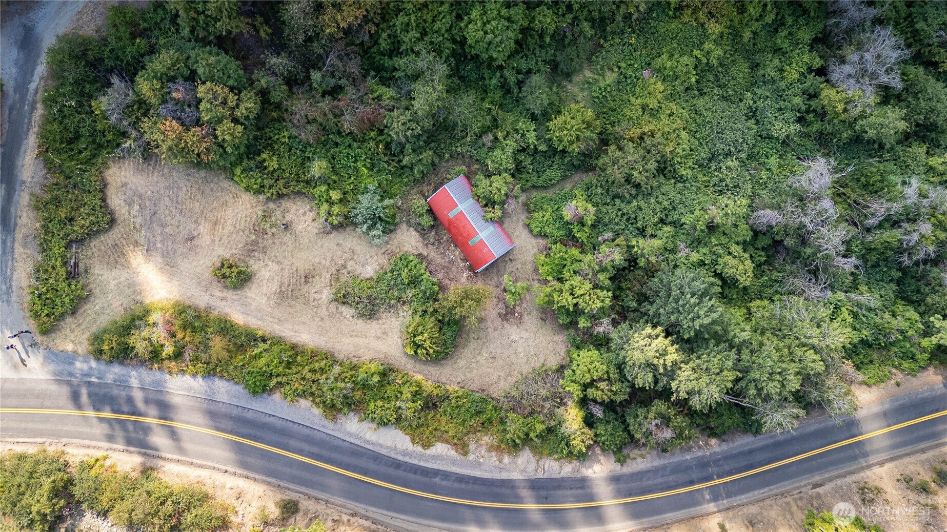 a view of a garden with a fountain