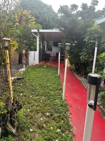 a view of yard from deck