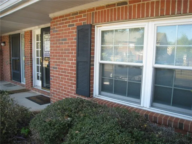 a view of backyard with window