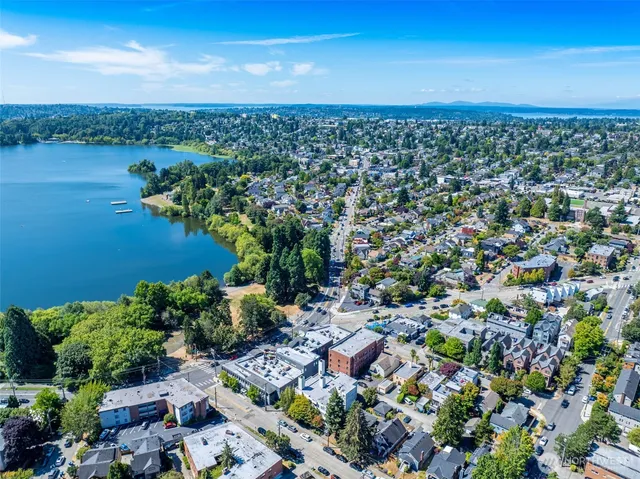 an aerial view of multiple house