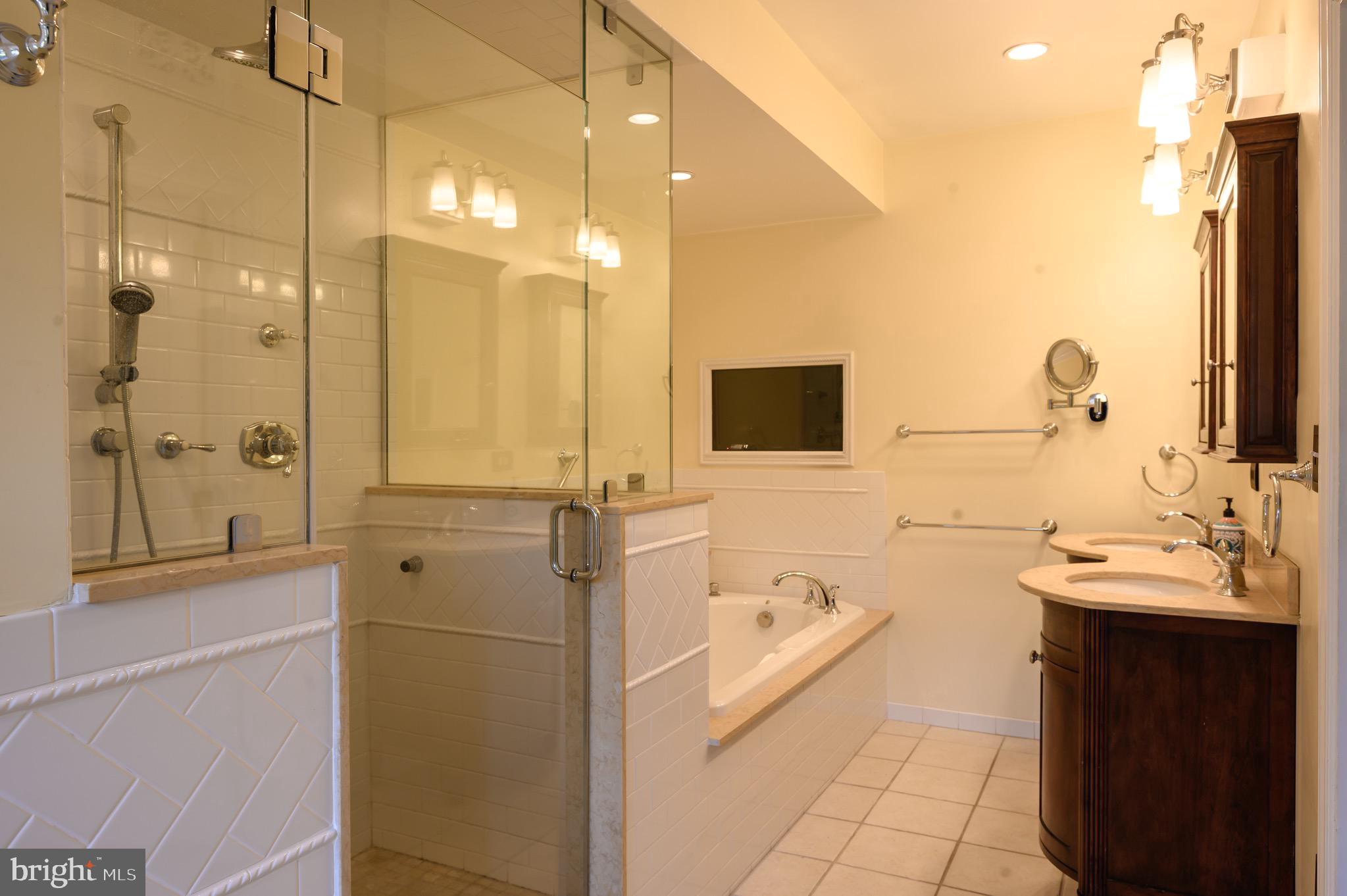 1230 Lenox Road Jenkintown, PA 19046 - Photo 34 of 65 Primary Bathroom w/ Soaking Tub & TV
