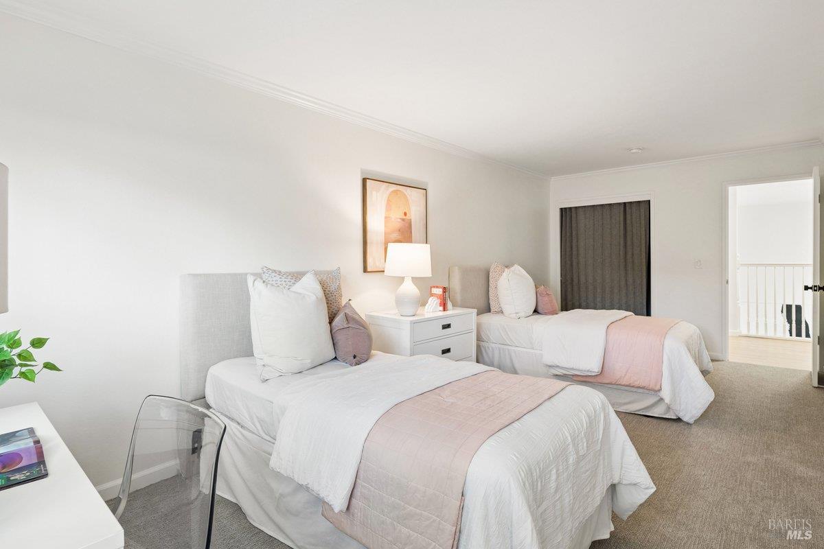 1036 Lea Drive San Rafael, CA 94903 - Photo 46 of 88 a bedroom with two beds and a window