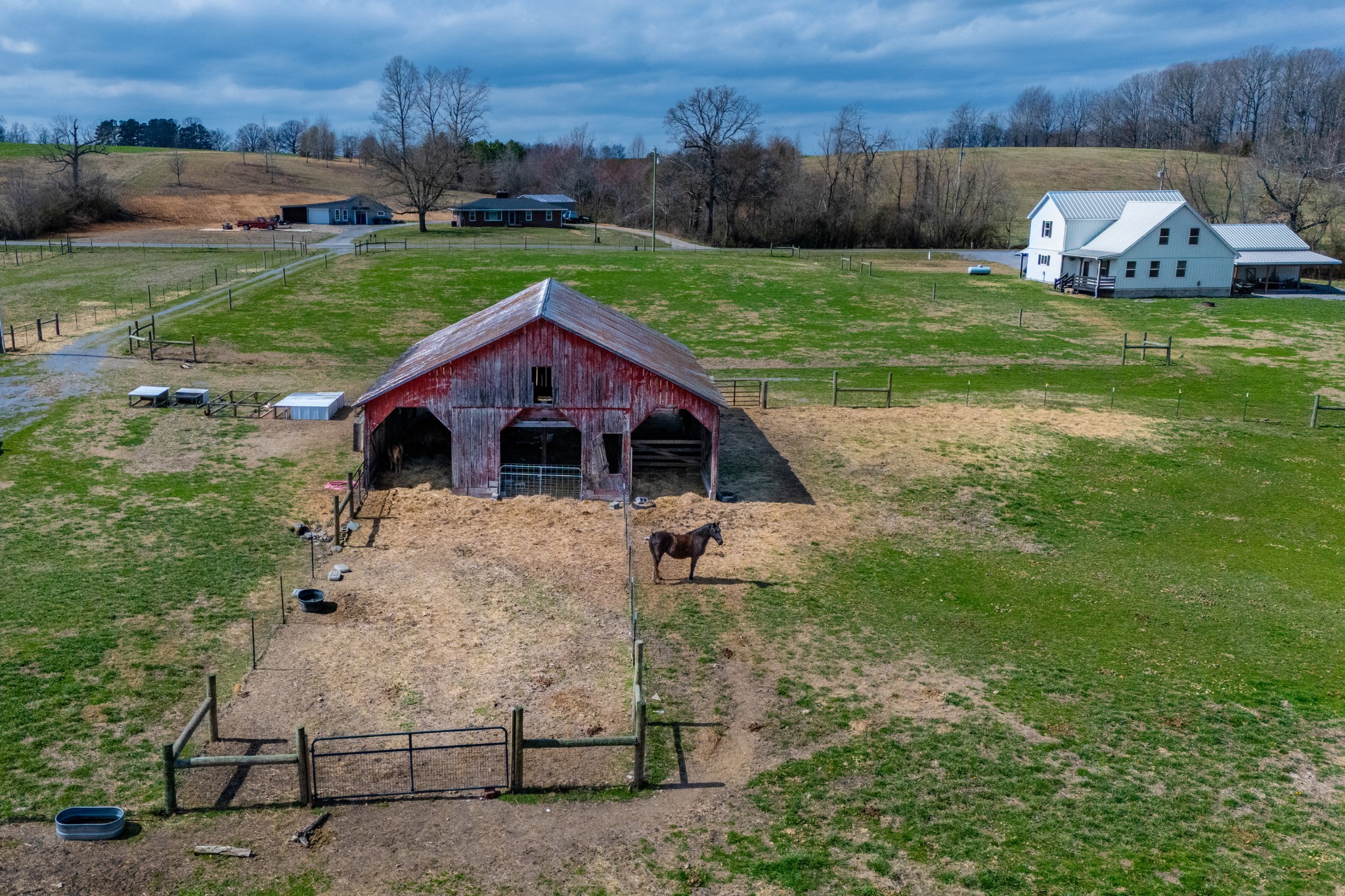 153 Lewis Road Morrison, TN 37357 - Photo 43 of 45 a aerial view of a house with yard and a garden