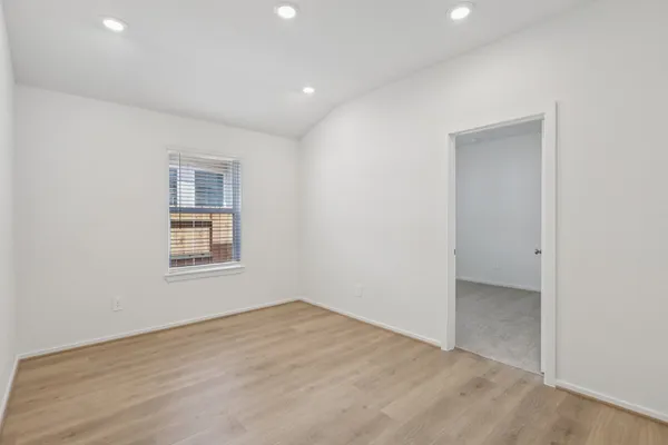 an empty room with a window