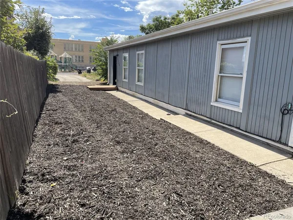 a backyard of a house