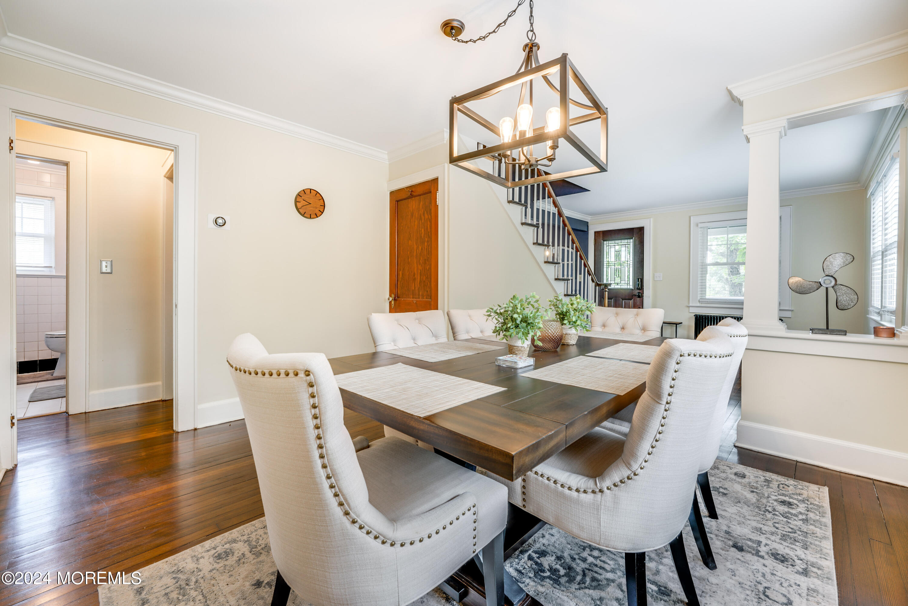 500 Locust Point Road Rumson, NJ 07760 - Photo 28 of 48 a view of a dining room with furniture and wooden floor