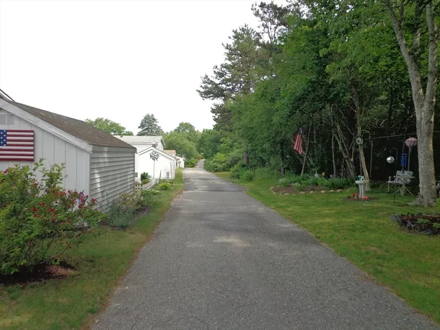 a view of a street with a trees