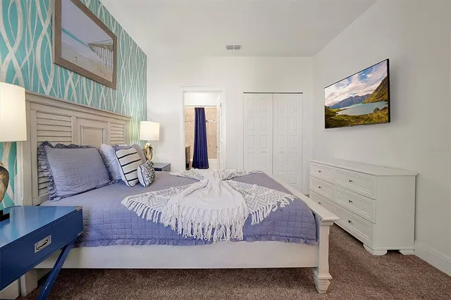 a aerial view of a house with a big yard