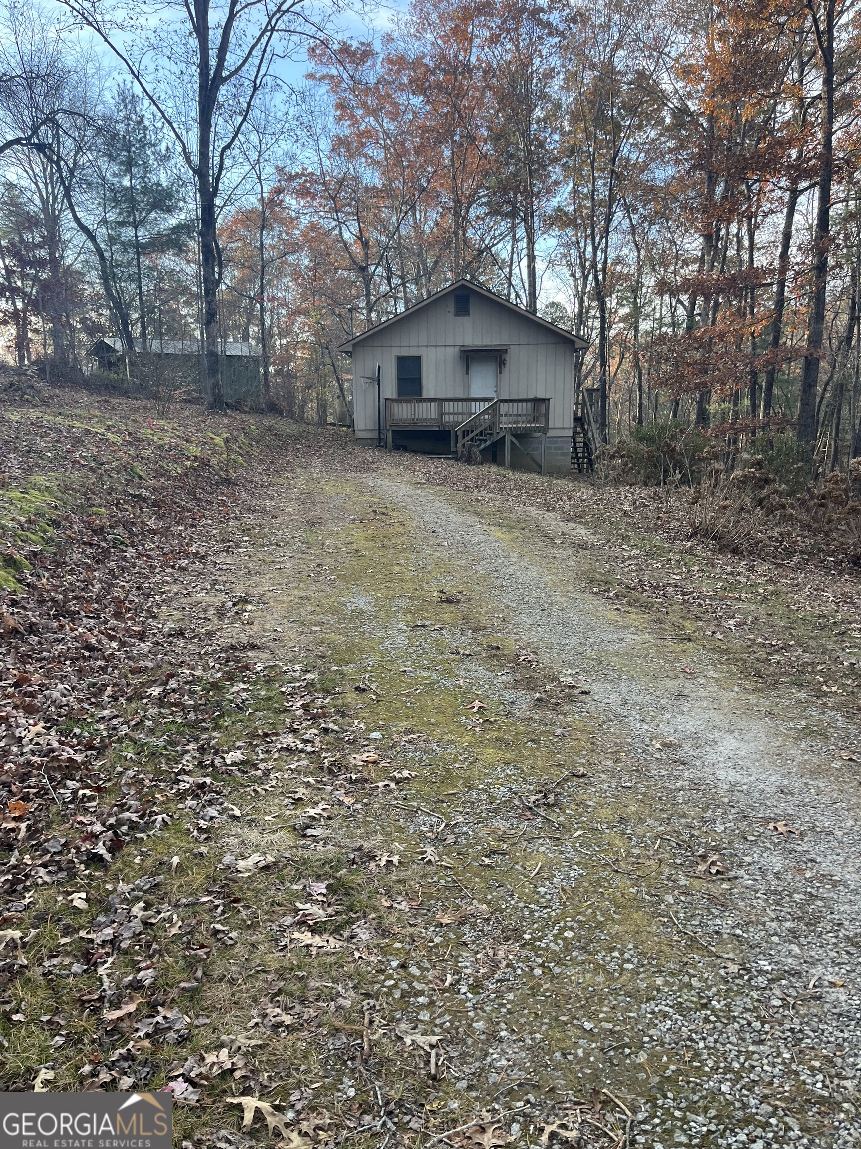 a view of a house with a large tree