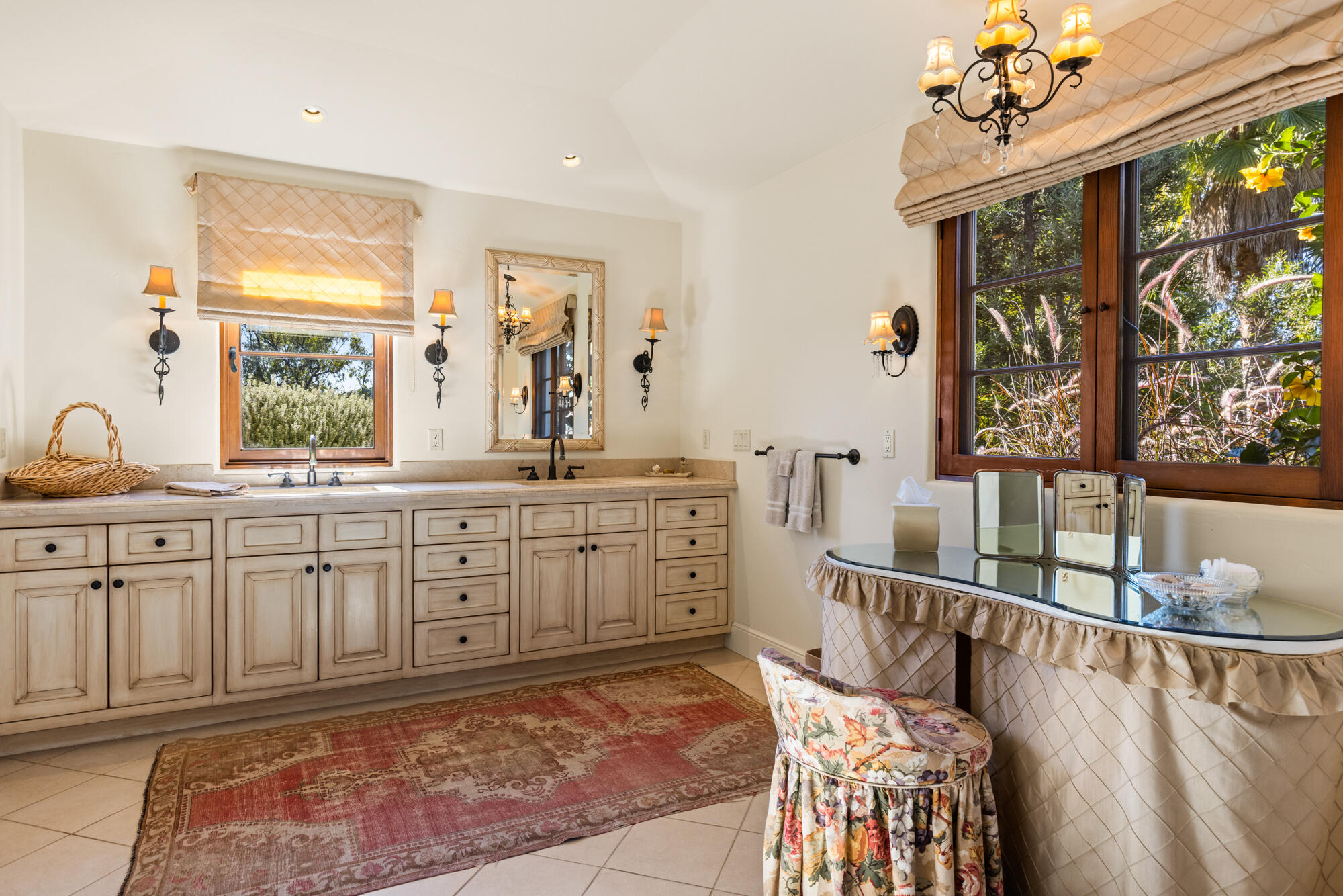 1220 Franklin Ranch Road Goleta, CA 93117 - Photo 18 of 30 a spacious bathroom with a double vanity sink and a window
