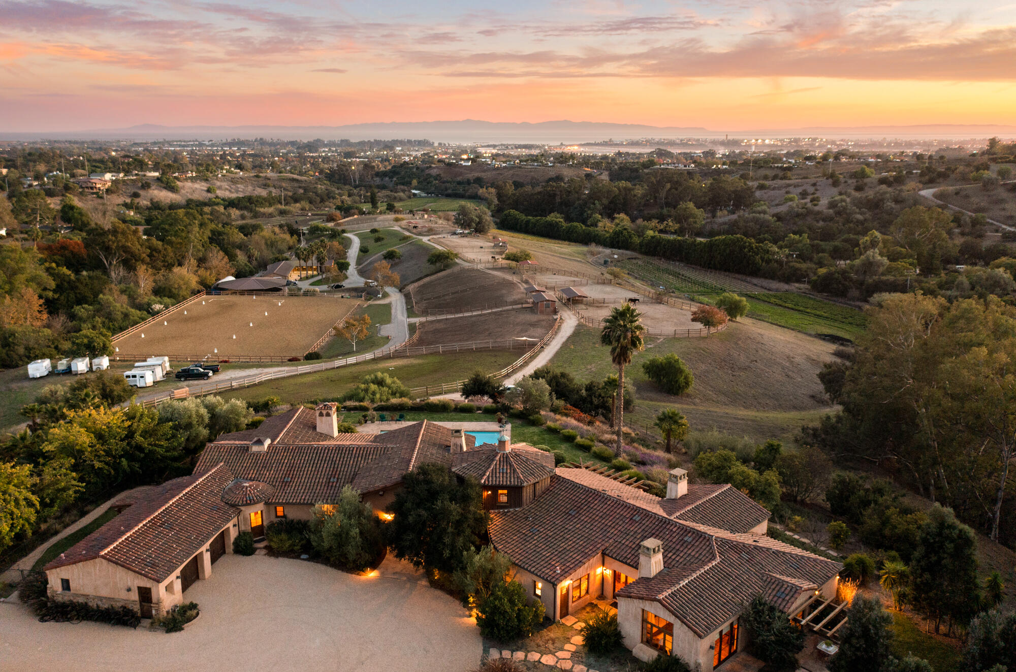 1220 Franklin Ranch Road Goleta, CA 93117 - Photo 2 of 30 an aerial view of residential houses with outdoor space