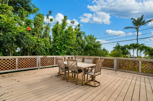 a view of a terrace with furniture