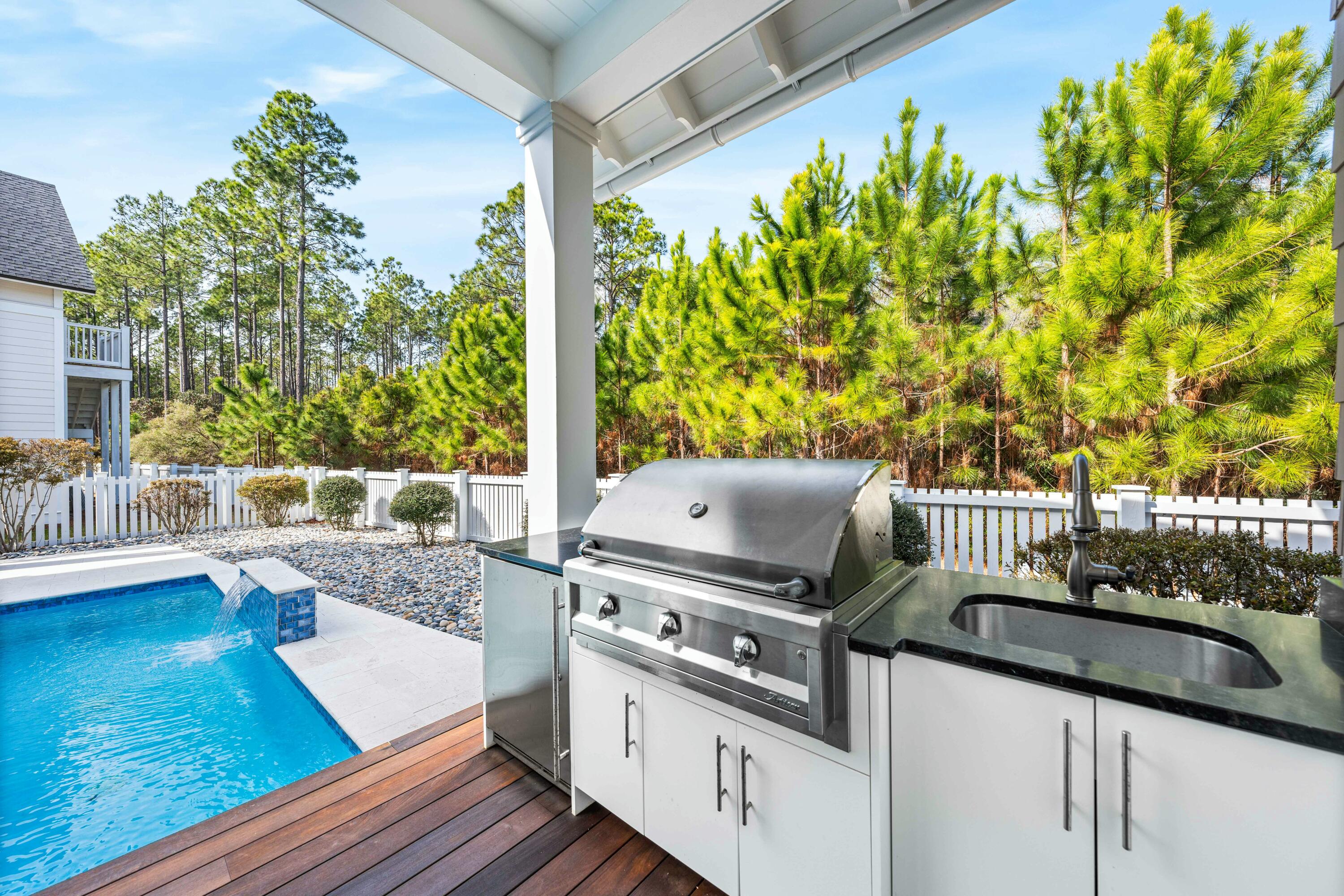 21 Seastone Ct Inlet Beach Inlet Beach, FL 32461 - Photo 85 of 93 Outdoor grilling area with fridge