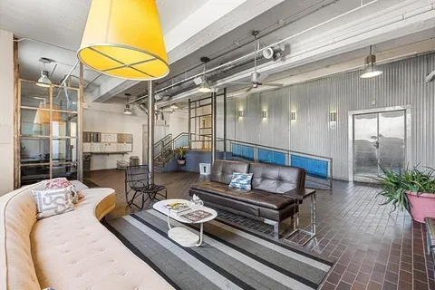 a outdoor living space with furniture