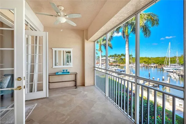 a view of a porch with furniture