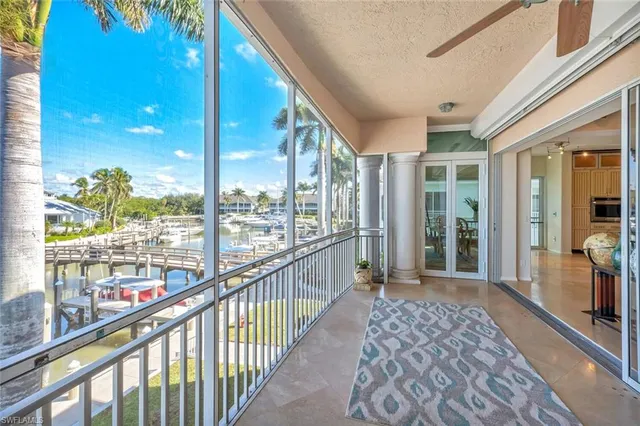 a view of a city from a balcony