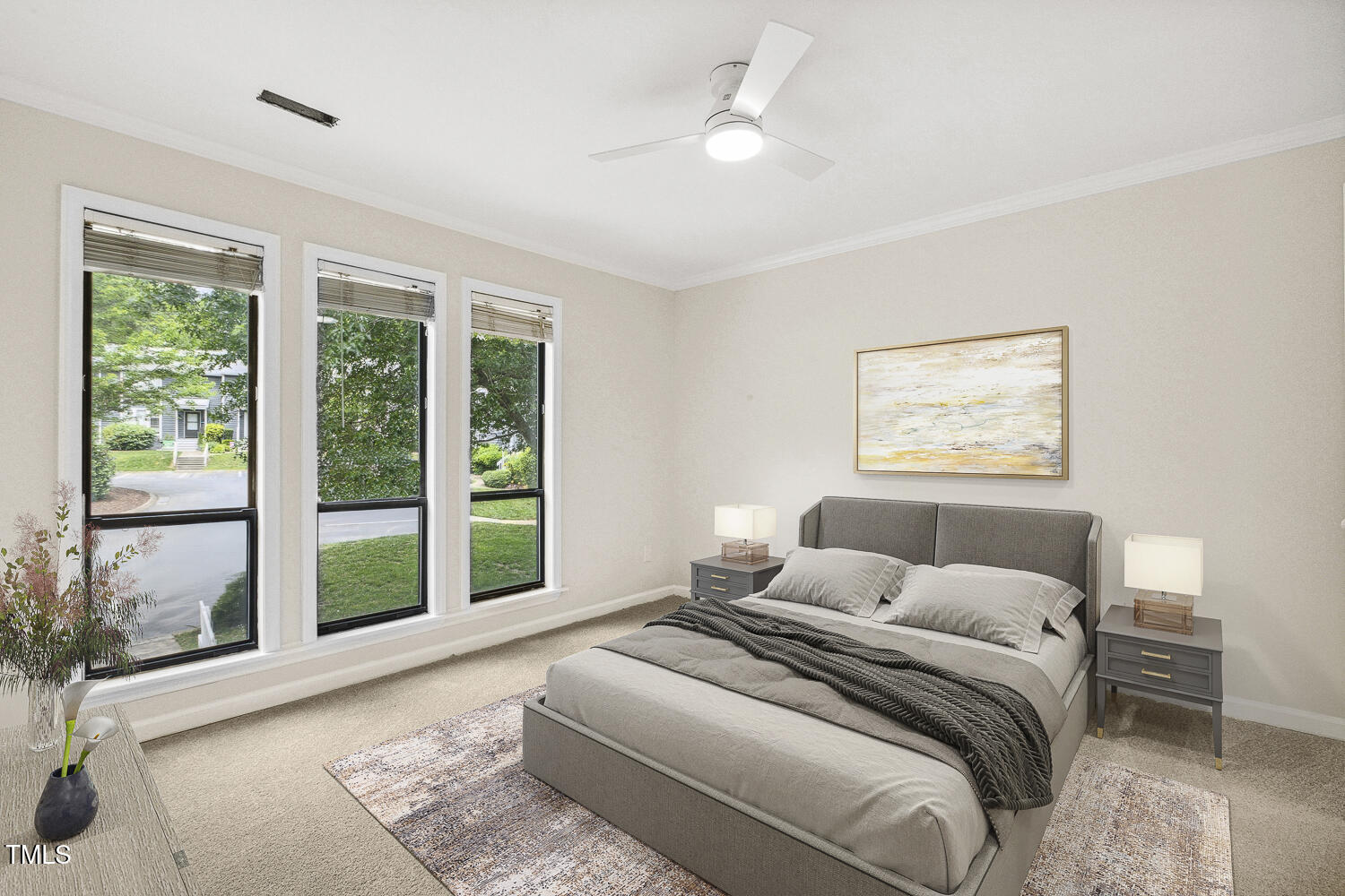 120 Joanne Circle Cary, NC 27513 - Photo 20 of 34 a bedroom with a large bed and a large window