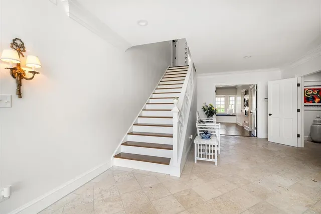 a view of a yard in front of a house