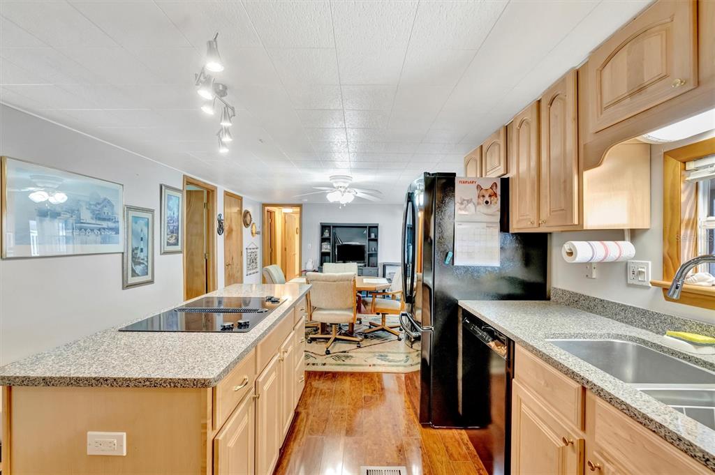132 West St Lucia Loop Apollo Beach, FL 33572 - Photo 9 of 57 a large kitchen with granite countertop a large window in it