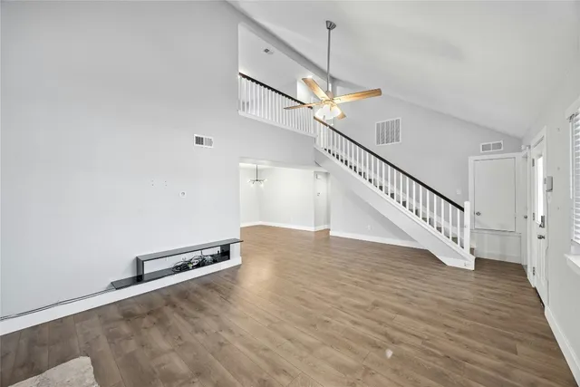 a view of entryway with wooden floor