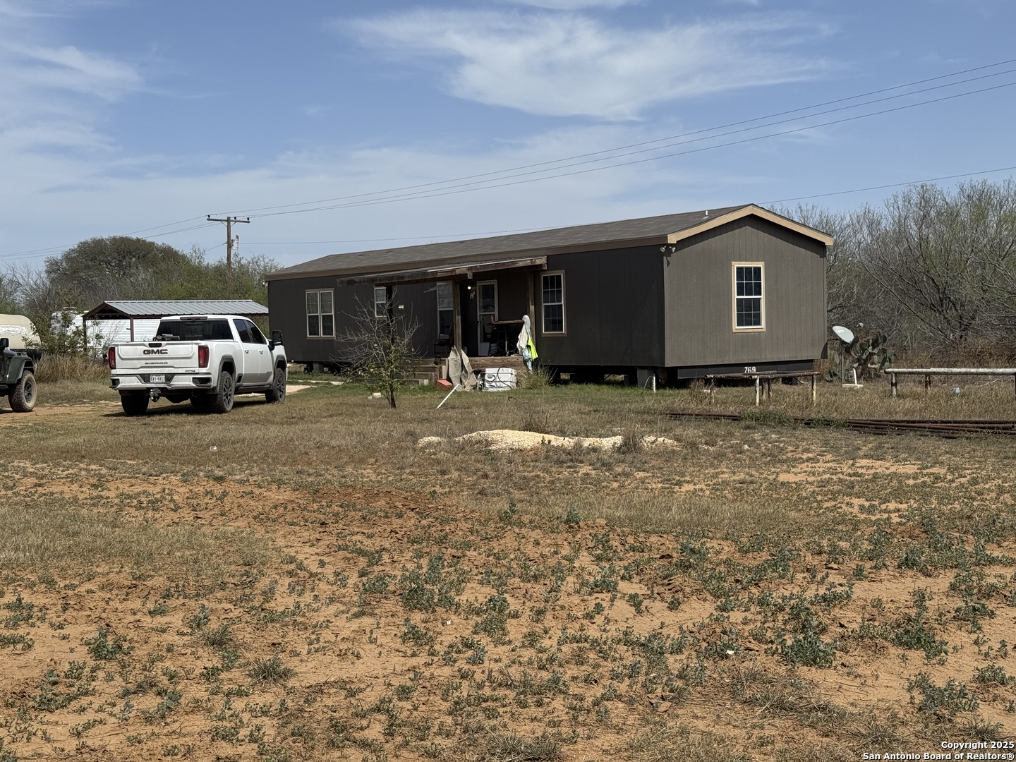 a car parked in front of a house