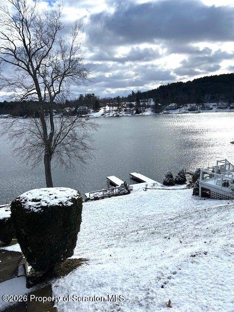 338 Point Road Factoryville, PA 18419 - Photo 22 of 55 a view of a lake with a mountain