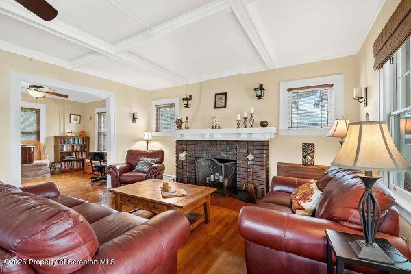 338 Point Road Factoryville, PA 18419 - Photo 27 of 55 a living room with furniture and a fireplace