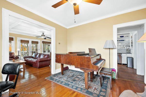 338 Point Road Factoryville, PA 18419 - Photo 41 of 55 a living room with furniture a rug and a chandelier