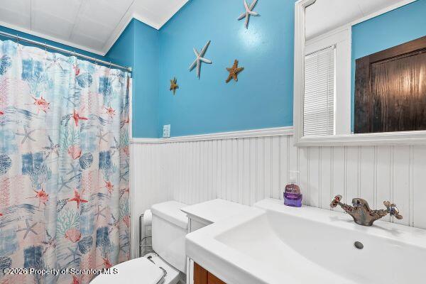 338 Point Road Factoryville, PA 18419 - Photo 48 of 55 a bathroom with a sink and a toilet