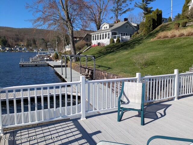 338 Point Road Factoryville, PA 18419 - Photo 52 of 55 a view of a bench on wooden deck