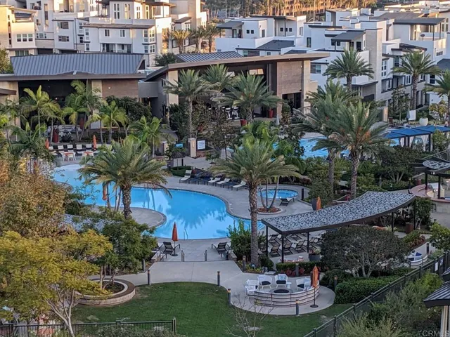 a view of a city and mountains