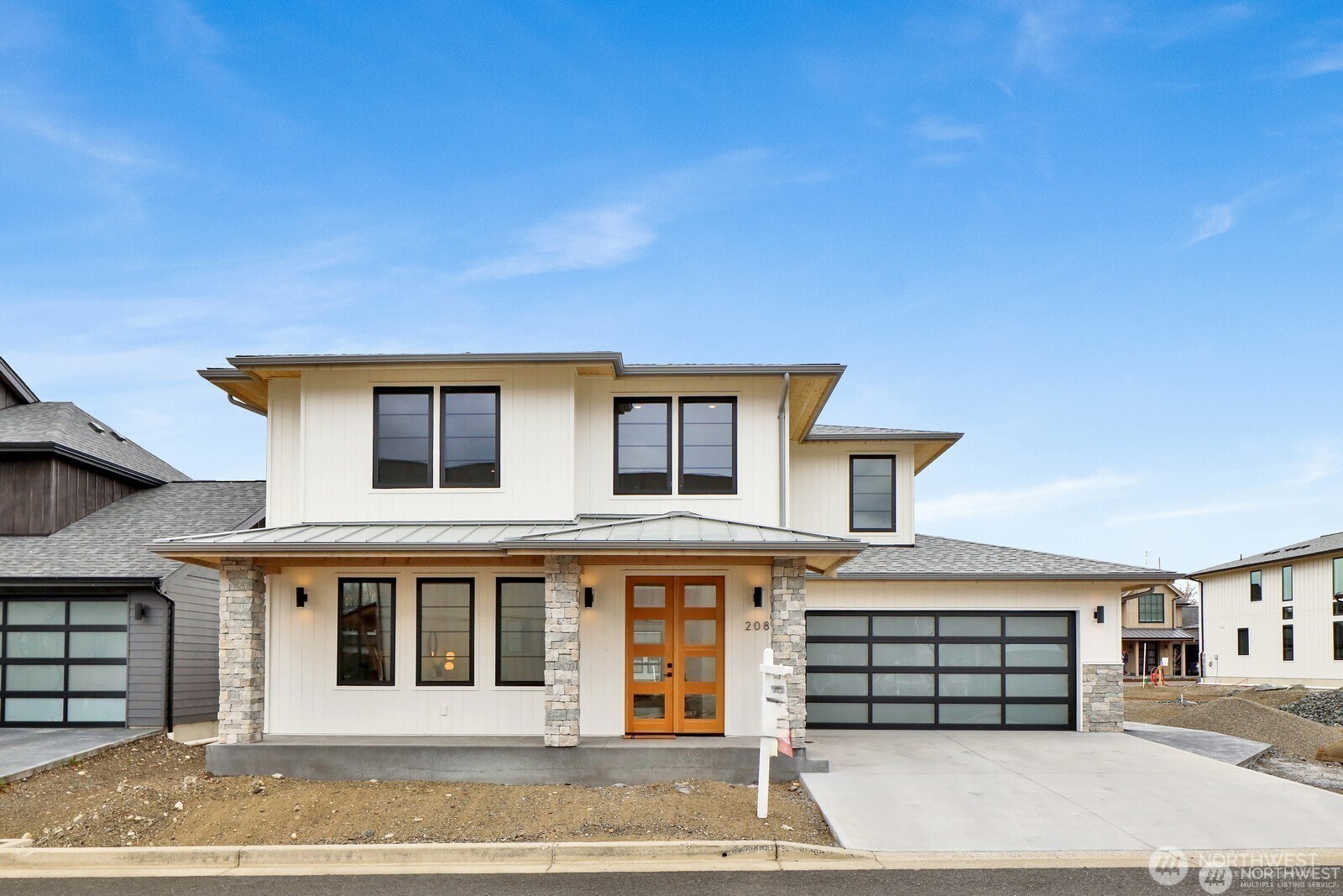 a front view of a house