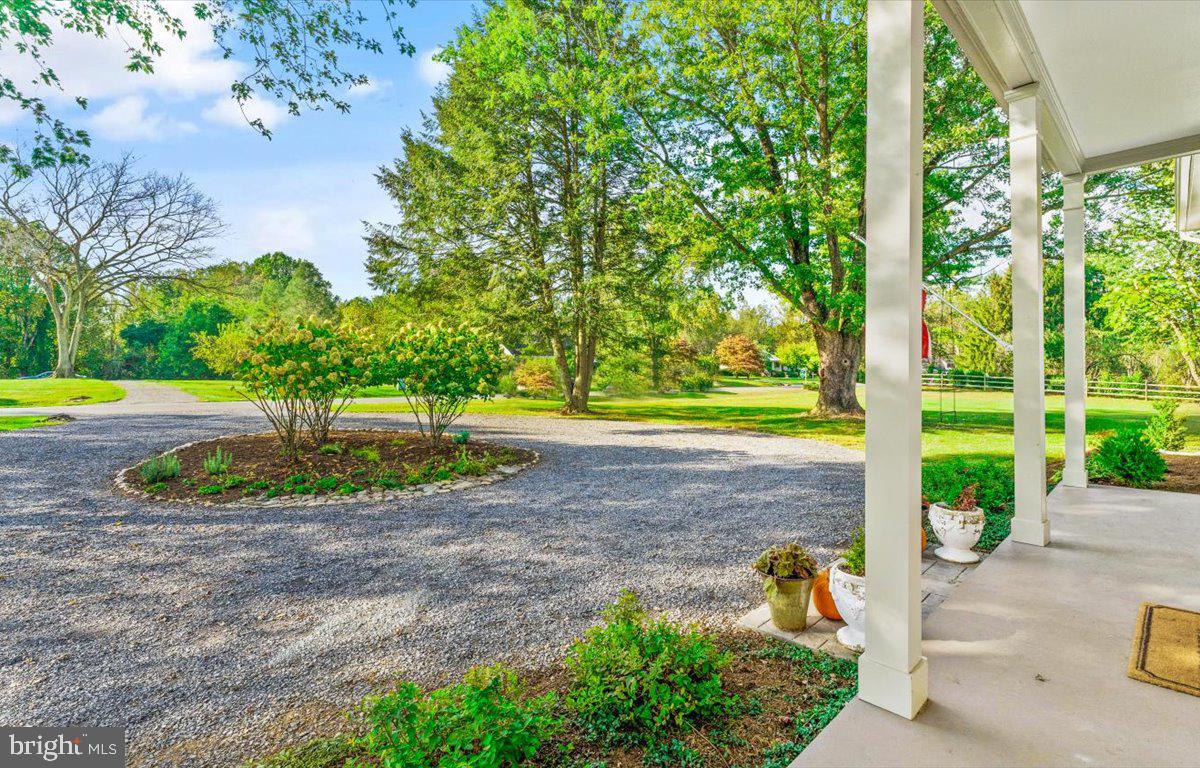 View from the front porch towards Dover Rd.