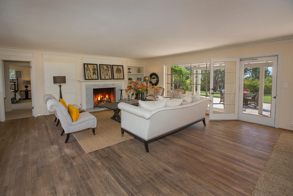 845 Summit Road Santa Barbara, CA 93108 - Photo 2 of 18 living room with fire
