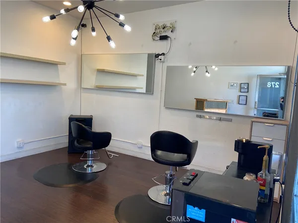 a work room with furniture