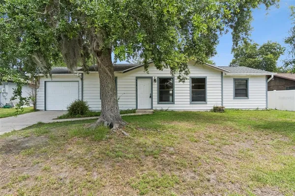 a house that has a tree in front of it