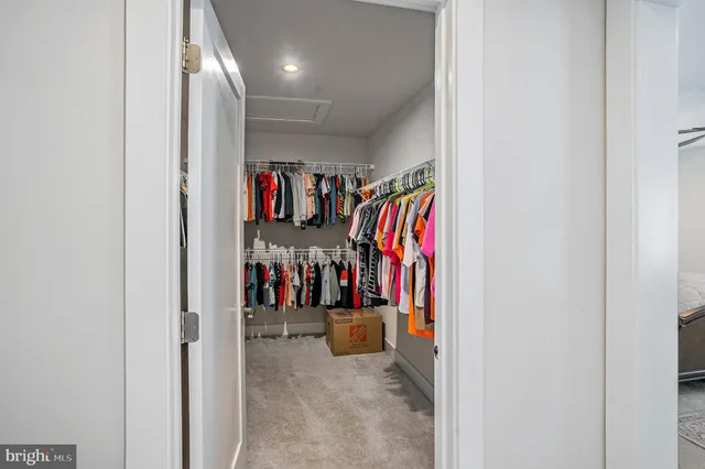 a view of a gallery with clothes