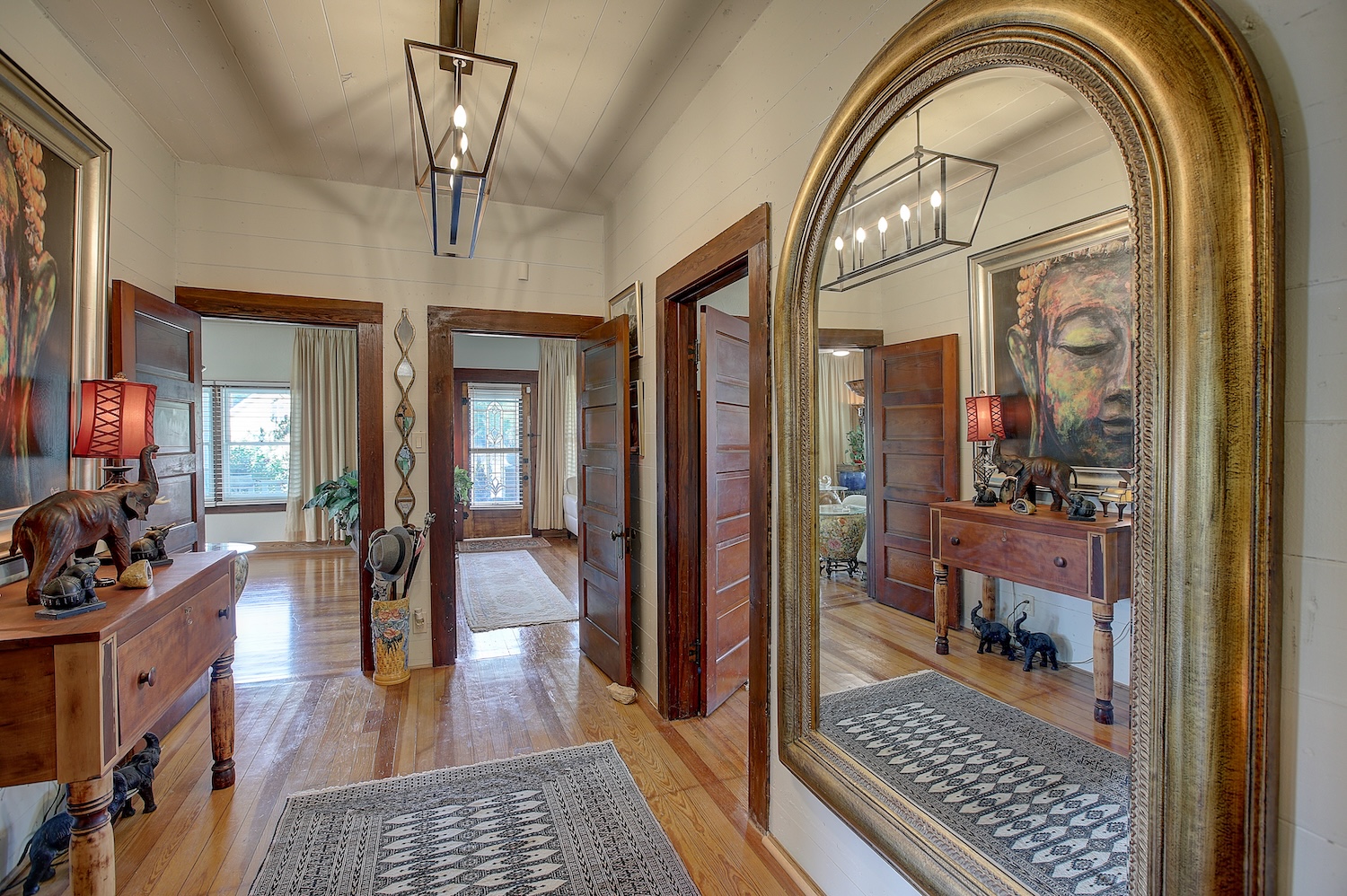 1903 South Austin Avenue Georgetown, TX 78626 - Photo 9 of 40 Shiplap next to preserved wood doors and trim show off the pride of craftsmanship that has lasted a century