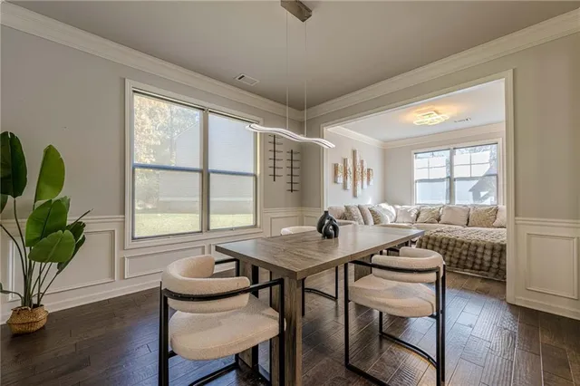 a workspace with furniture and window