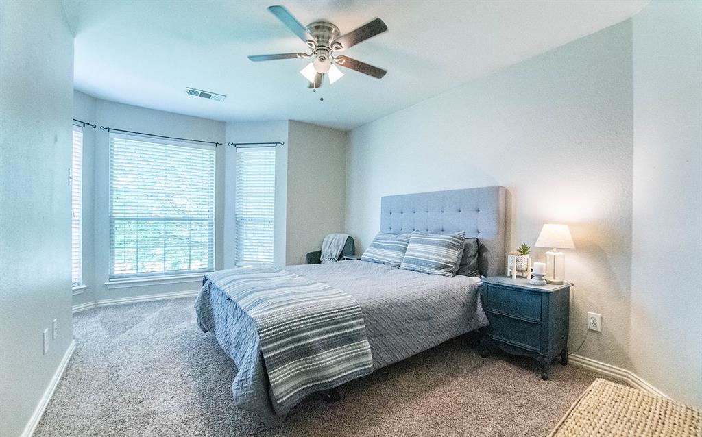 10336 Jennifer Circle Forney, TX 75126 - Photo 24 of 37 This is another guest room upsairs mimicing the bayed window in the Primary below. Great sized room with beautiful views looking to the trees.