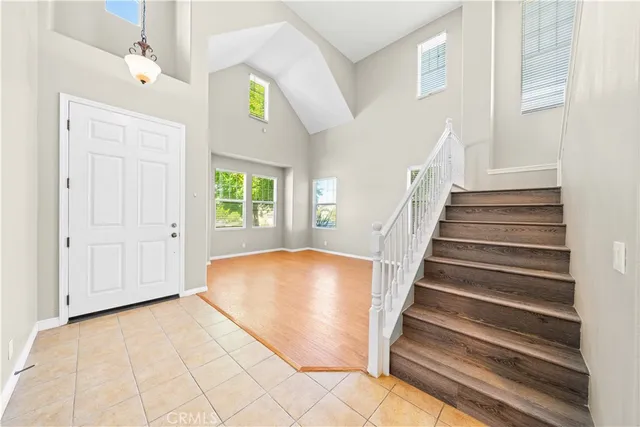a view of an entryway with staircase