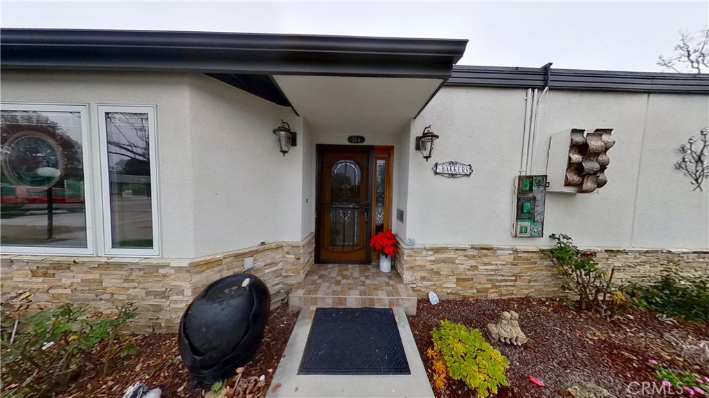 a front view of a house