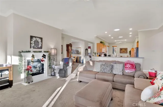 a living room with furniture and a couch