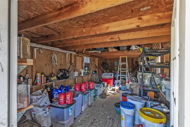 a view of a storage room