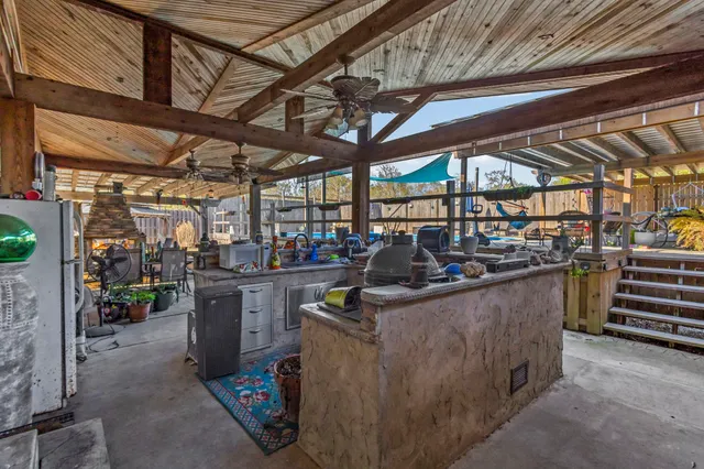 a view of outdoor space with seating area