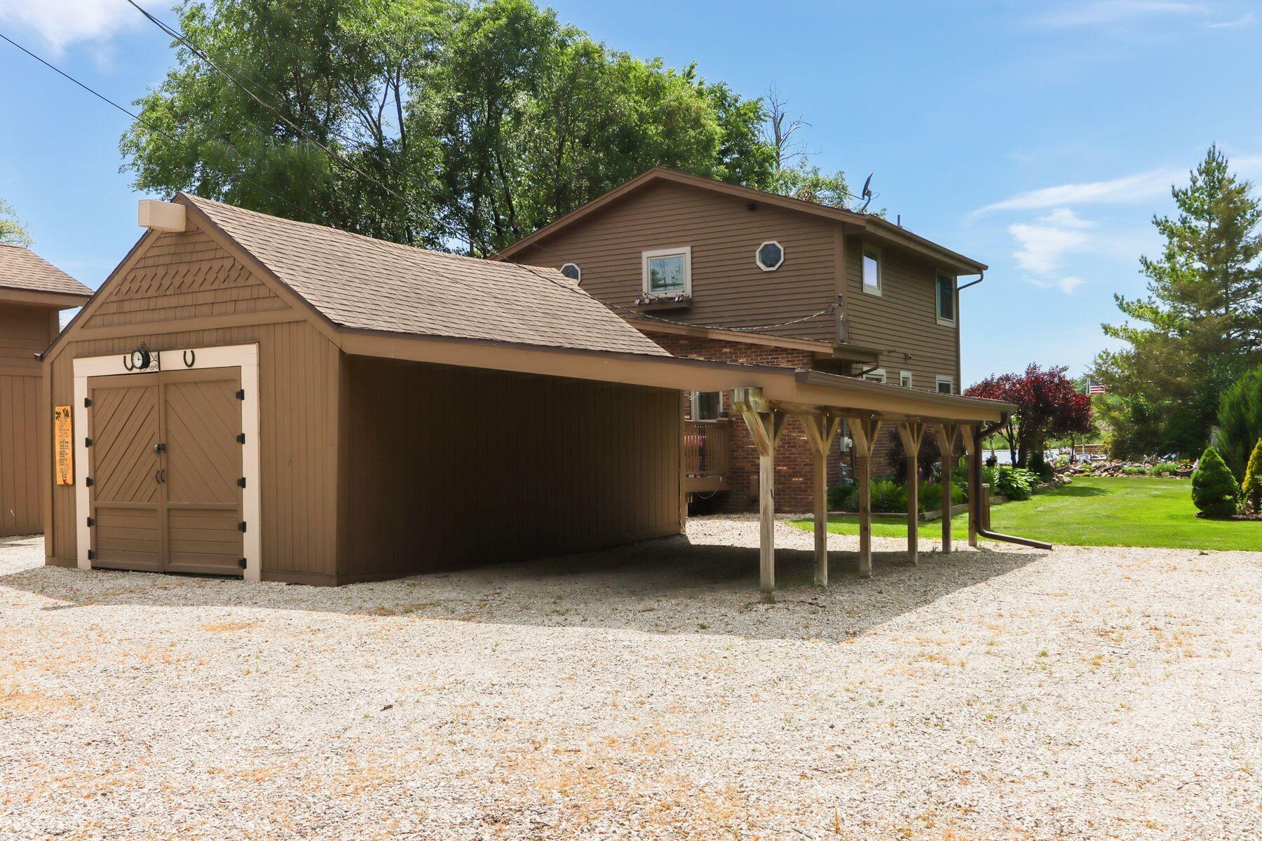 8508 Fox River Road Waterford, WI 53185 - Photo 30 of 30 Carport and 1.5 Car Garage