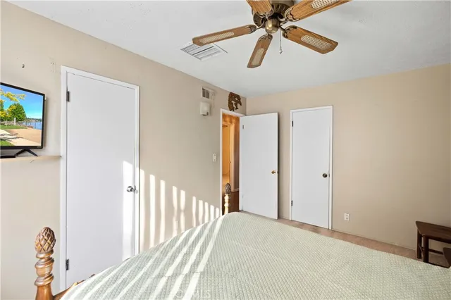 a view of a hallway with a chandelier